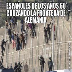 ESPAÑOLES DE LOS AÑOS 60 CRUZANDO LA FRONTERA DE ALEMANIA