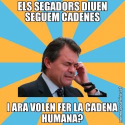 ELS SEGADORS DIUEN SEGUEM CADENES I ARA VOLEN FER LA CADENA HUMANA?