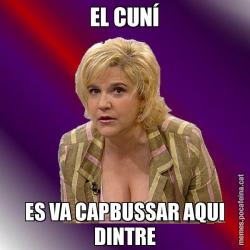 EL CUNÍ ES VA CAPBUSSAR AQUI DINTRE