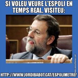 SI VOLEU VEURE L'ESPOLI EN TEMPS REAL, VISITEU: HTTP://WWW.JORDIBABOT.CAT/ESPOLIMETRE/