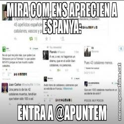 MIRA COM ENS APRECIEN A ESPANYA: ENTRA A @APUNTEM