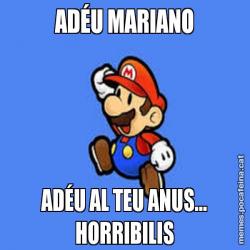 ADÉU MARIANO ADÉU AL TEU ANUS... HORRIBILIS