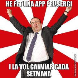 HE FET UNA APP PEL SERGI I LA VOL CANVIAR CADA SETMANA