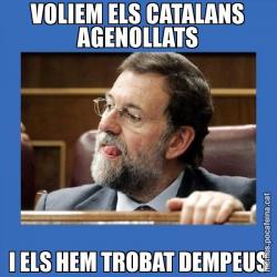 VOLIEM ELS CATALANS AGENOLLATS I ELS HEM TROBAT DEMPEUS