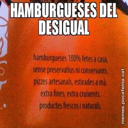 HAMBURGUESES DEL DESIGUAL