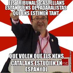 ELS TRIBUNALS CASTELLANS ESTAN PLENS DE FADARALISTAS  QUE ENS ESTIMEN TANT  QUE VOLEN QUE ELS NENS CATALANS ESTUDIIN EN ESPANYOL
