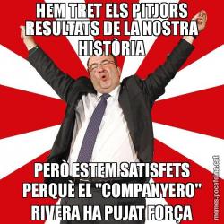 HEM TRET ELS PITJORS RESULTATS DE LA NOSTRA HISTÒRIA PERÒ ESTEM SATISFETS PERQUÈ EL "COMPANYERO" RIVERA HA PUJAT FORÇA