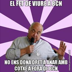 EL FET DE VIURE A BCN NO ENS DÓNA DRET A ANAR AMB COTXE A FORA DE BCN