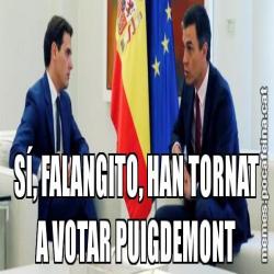 SÍ, FALANGITO, HAN TORNAT A VOTAR PUIGDEMONT