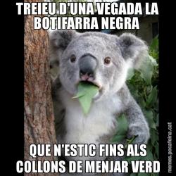 TREIEU D'UNA VEGADA LA BOTIFARRA NEGRA  QUE N'ESTIC FINS ALS COLLONS DE MENJAR VERD