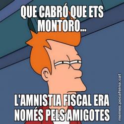 QUE CABRÓ QUE ETS MONTORO... L'AMNISTIA FISCAL ERA NOMÉS PELS AMIGOTES
