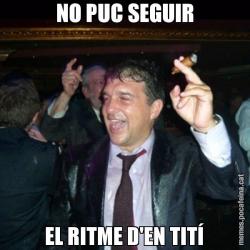 NO PUC SEGUIR EL RITME D'EN TITÍ