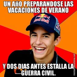 UN AñO PREPARANDOSE LAS VACACIONES DE VERANO Y DOS DIAS ANTES ESTALLA LA GUERRA CIVIL.