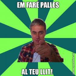 EM FARÉ PALLES AL TEU LLIT!