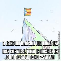 EL REGNE UNIT HA DECIDIT QUE PENJARÀ UNA GRAN ESTELADA AL PENYAL DE GIBRALTAR PER DONAR PEL SAC AL REGNE D'ESPANYA!!!