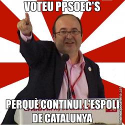 VOTEU PPSOEC'S PERQUÈ CONTINUI L'ESPOLI DE CATALUNYA