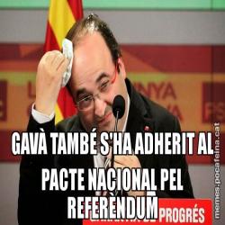 GAVÀ TAMBÉ S'HA ADHERIT AL PACTE NACIONAL PEL REFERÈNDUM