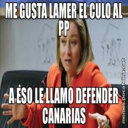 ME GUSTA LAMER EL CULO AL PP A ESO LE LLAMO DEFENDER CANARIAS