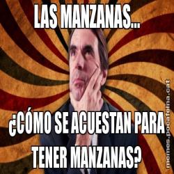 LAS MANZANAS... ¿CÓMO SE ACUESTAN PARA TENER MANZANAS?