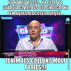 HO HAVEU VIST??.. HA ESTAT LA GUÀRDIA CIVIL!! ELS DEL SINDICAT NO FEM AQUESTES COSES PERQUÈ... TENIM ELS COLLONS MOLT PETITS!!!