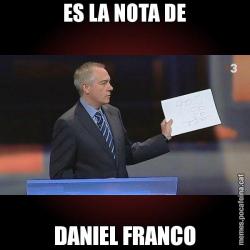 ES LA NOTA DE DANIEL FRANCO