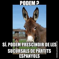 PODEM ? SÍ. PODEM PRESCINDIR DE LES SUCURSALS DE PARTITS ESPANYOLS