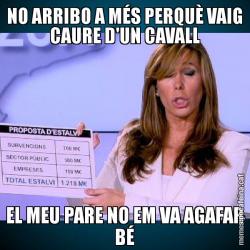 NO ARRIBO A MÉS PERQUÈ VAIG CAURE D'UN CAVALL EL MEU PARE NO EM VA AGAFAR BÉ