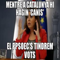 MENTRE A CATALUNYA HI HAGIN 'CANIS' EL PPSOEC'S TINDREM VOTS