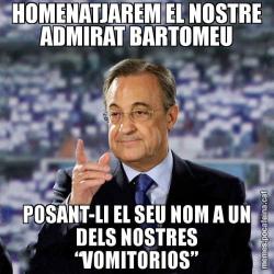 HOMENATJAREM EL NOSTRE ADMIRAT BARTOMEU POSANT-LI EL SEU NOM A UN DELS NOSTRES “VOMITORIOS”