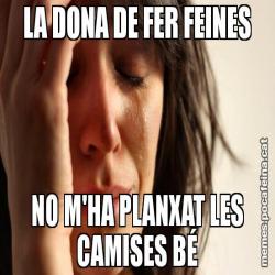 LA DONA DE FER FEINES NO M'HA PLANXAT LES CAMISES BÉ