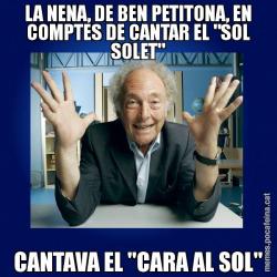LA NENA, DE BEN PETITONA, EN COMPTES DE CANTAR EL "SOL SOLET" CANTAVA EL "CARA AL SOL"