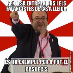 L'ENTESA ENTRE EN ROS I ELS FALANGISTES DE C'S A LLEIDA ÉS UN EXEMPLE PER A TOT EL PPSOEC'S