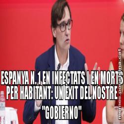 ESPANYA N. 1 EN INFECTATS I EN MORTS PER HABITANT: UN ÈXIT DEL NOSTRE "GOBIERNO"