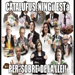 CATALUFUS, NINGú ESTà PER 'SOBRE' DE LA LLEI!