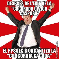 DESPRÉS DE L'ÈXIT DE LA "CAGARADA CÍVICA CASPOSA" EL PPSOEC'S ORGANITZA LA "CONCÒRDIA CAGADA"