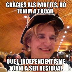 GRÀCIES ALS PARTITS, HO TENIM A TOCAR, QUE L’INDEPENDENTISME TORNI A SER RESIDUAL