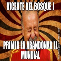 VICENTE DEL BOSQUE I PRIMER EN ABANDONAR EL MUNDIAL