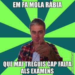 EM FA MOLA RÀBIA QUE MAI TREGUIS CAP FALTA ALS EXÀMENS