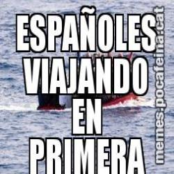 ESPAÑOLES VIAJANDO EN PRIMERA CLASE A ALEMANIA EN BARCO