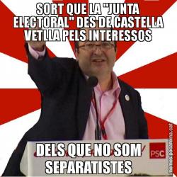 SORT QUE LA "JUNTA ELECTORAL" DES DE CASTELLA VETLLA PELS INTERESSOS DELS QUE NO SOM SEPARATISTES