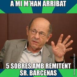 A MI M'HAN ARRIBAT 5 SOBRES AMB REMITENT SR. BARCENAS