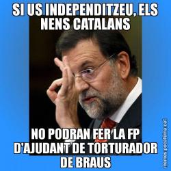 SI US INDEPENDITZEU, ELS NENS CATALANS NO PODRAN FER LA FP D'AJUDANT DE TORTURADOR DE BRAUS