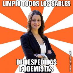 LIMPIO TODOS LOS SABLES DE DESPEDIDAS PODEMISTAS