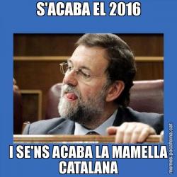 S'ACABA EL 2016 I SE'NS ACABA LA MAMELLA CATALANA