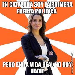 EN CATALUÑA SOY LA PRIMERA FUERZA POLÍTICA  PERO EN LA VIDA REAL NO SOY NADIE