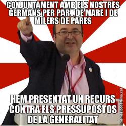 CONJUNTAMENT AMB ELS NOSTRES GERMANS PER PART DE MARE I DE MILERS DE PARES HEM PRESENTAT UN RECURS CONTRA ELS PRESSUPOSTOS DE LA GENERALITAT