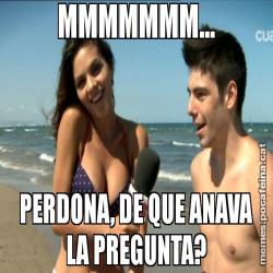 MMMMMMM... PERDONA, DE QUE ANAVA LA PREGUNTA?
