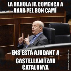 LA RAHOLA JA COMENÇA A ANAR PEL BON CAMÍ ENS ESTÀ AJUDANT A CASTELLANITZAR CATALUNYA