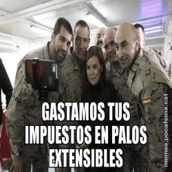 GASTAMOS TUS IMPUESTOS EN PALOS EXTENSIBLES
