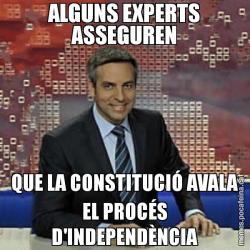 ALGUNS EXPERTS ASSEGUREN QUE LA CONSTITUCIÓ AVALA EL PROCÉS D'INDEPENDÈNCIA